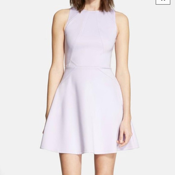 light purple skater dress Women's Lavender Sweetheart Neck Short Skater Dress Lavender / M